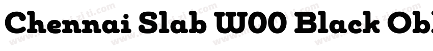 Chennai Slab W00 Black Oblique字体转换